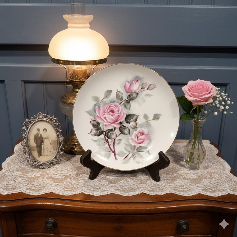 Vintage Handpainted Noritake Nippon Toki Kaisha 1940's Floral Plate 8"